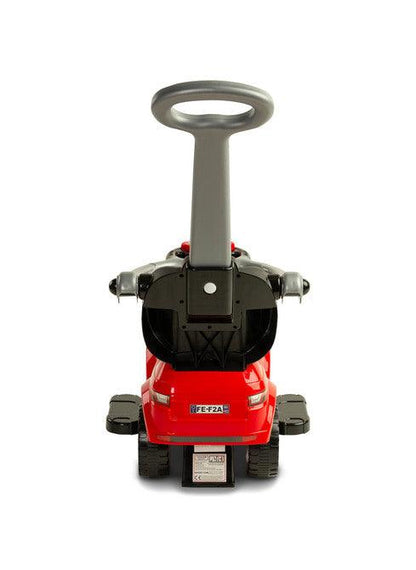 The Sport Car from Toyz is an indispensable companion for walks. Thanks to its design, it can be easily adapted to the needs of the child. It can be a pusher, a walker and a typical ride-on - just disassemble the appropriate elements. Rides have a battery-powered steering wheel with lights and sounds, and a very useful storage space under the seat. Raised rails prevent the baby from falling and block the possibility of turning the front wheels.