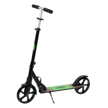 The perfect scooter for getting around the city, both for older children and adults. Durable steel and aluminum construction. Light and compact - the scooter weighs less than  4 kg. Foldable foot  for easy parking. Anti-slip platform. Foot brake  located above the rear wheel. Steering wheel. 3-step  handlebar height adjustment  in the range of  86 - 94 - 102 cm. Ergonomic handles – ensure comfortable and safe handling. The handles can be folded and placed in special mountings.