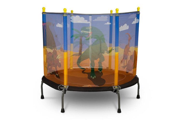 Children's trampoline is a great solution for active children. A solidly made trampoline will provide kids with hours of safe and exciting fun, both at home and outdoor. The structure was designed with the safety of the youngest in mind, equipped with a protective net and stable legs with non-slip pads. Multicolored thematic patterns on the net will take your child to a world full of adventures.
