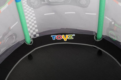 Children's trampoline is a great solution for active children. A solidly made trampoline will provide kids with hours of safe and exciting fun, both at home and outdoor. The structure was designed with the safety of the youngest in mind, equipped with a protective net and stable legs with non-slip pads. Multicolored thematic patterns on the net will take your child to a world full of adventures.