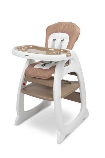 HOMEE 2-in1 is baby & infant feeding high chair. It can be used as a high chair & can be also transformed into a chair & table set. 3 backrest incline positions, double adjustable tray, adjustable 5-point harness.