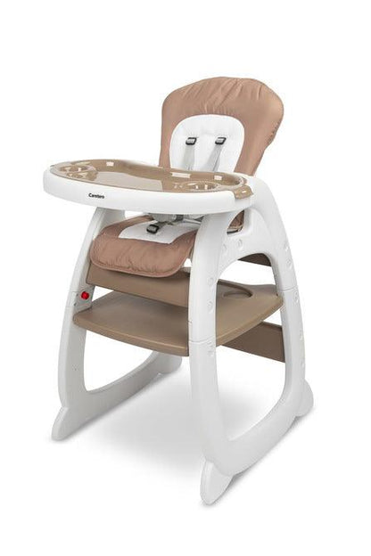 HOMEE 2-in1 is baby & infant feeding high chair. It can be used as a high chair & can be also transformed into a chair & table set. 3 backrest incline positions, double adjustable tray, adjustable 5-point harness.