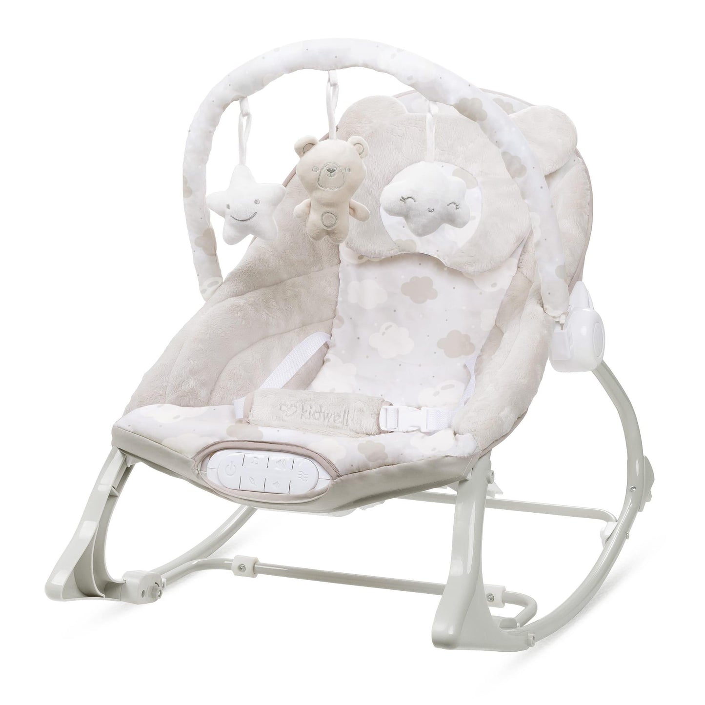 PINO rocker for newborn baby and infant. Pleasant and handy - these are the features of pino rocking chair. It will relax, provide entertainment and lull your child to sleep. Comfortable, modern and, above all, multifunctional. The product is intended for children from the first days of life. The stable frame structure allows for safe use of the rocker? until the child weighs 9 kg.