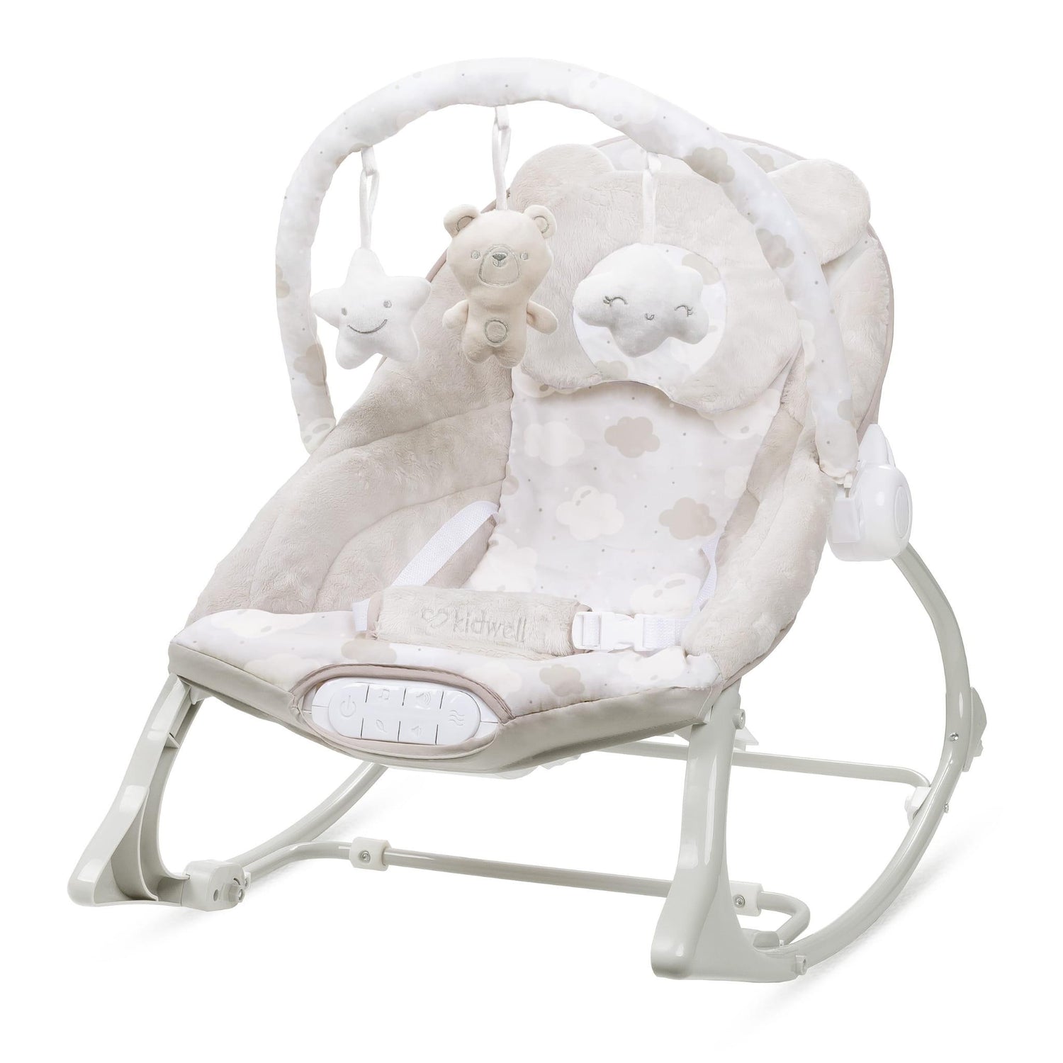 PINO rocker for newborn baby and infant. Pleasant and handy - these are the features of pino rocking chair. It will relax, provide entertainment and lull your child to sleep. Comfortable, modern and, above all, multifunctional. The product is intended for children from the first days of life. The stable frame structure allows for safe use of the rocker? until the child weighs 9 kg.