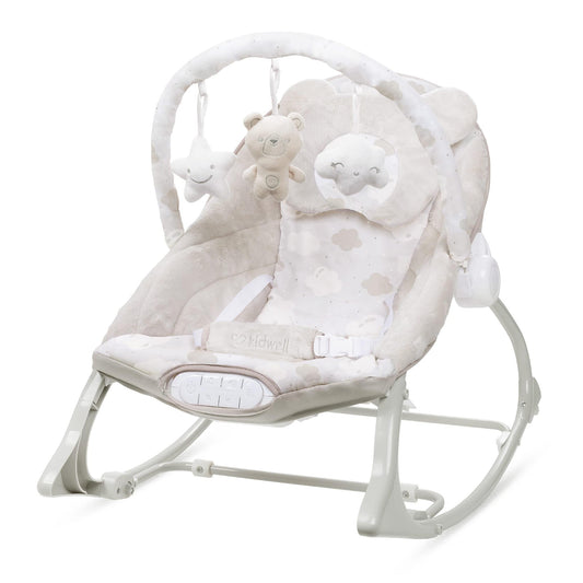 PINO rocker for newborn baby and infant. Pleasant and handy - these are the features of pino rocking chair. It will relax, provide entertainment and lull your child to sleep. Comfortable, modern and, above all, multifunctional. The product is intended for children from the first days of life. The stable frame structure allows for safe use of the rocker? until the child weighs 9 kg.
