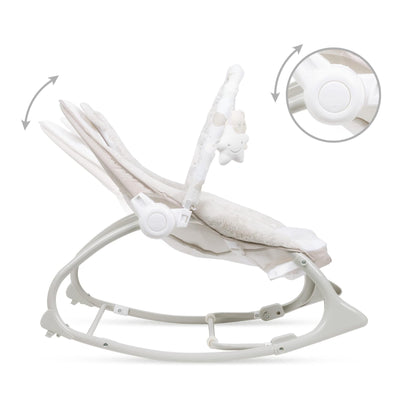 PINO rocker for newborn baby and infant. Pleasant and handy - these are the features pino rocking chair. It will relax, provide entertainment and lull your child to sleep. Comfortable, modern and, above all, multifunctional. The product is intended for children from the first days of life. The stable frame structure allows for safe use of the rocker? until the child weighs 9 kg.