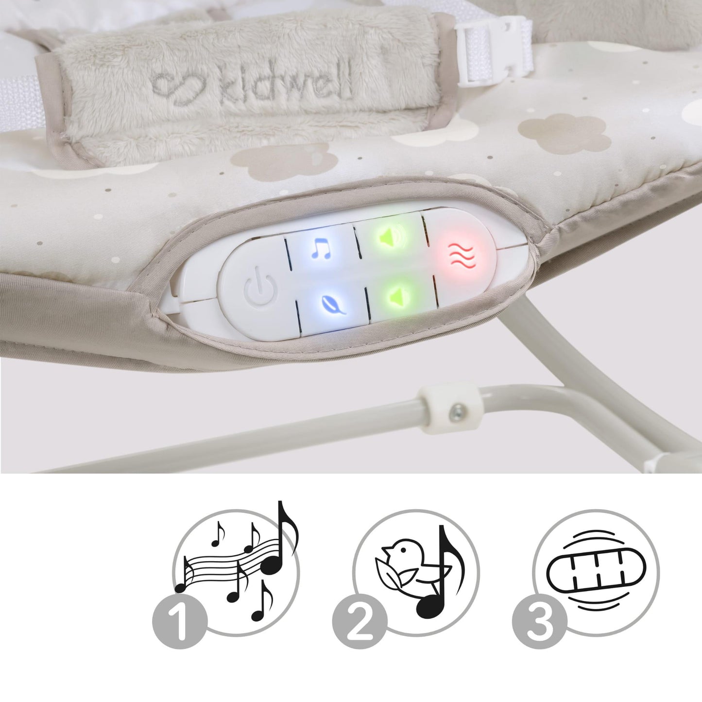 PINO rocker for newborn baby and infant. Pleasant and handy - these are the features of pino rocking chair. It will relax, provide entertainment and lull your child to sleep. Comfortable, modern and, above all, multifunctional. The product is intended for children from the first days of life. The stable frame structure allows for safe use of the rocker? until the child weighs 9 kg.