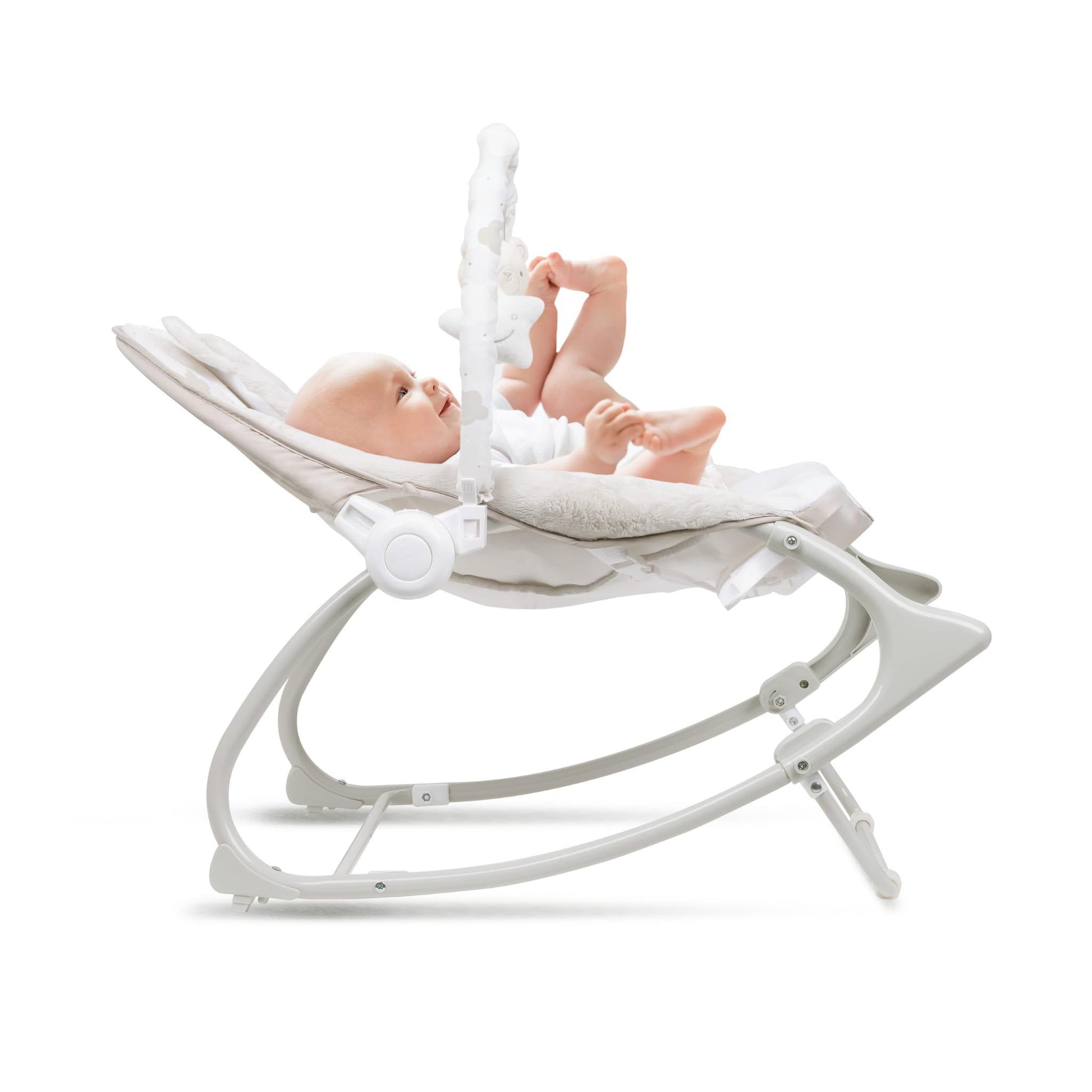 PINO rocker for newborn baby and infant. Pleasant and handy - these are the features of pino rocking chair. It will relax, provide entertainment and lull your child to sleep. Comfortable, modern and, above all, multifunctional. The product is intended for children from the first days of life. The stable frame structure allows for safe use of the rocker? until the child weighs 9 kg.