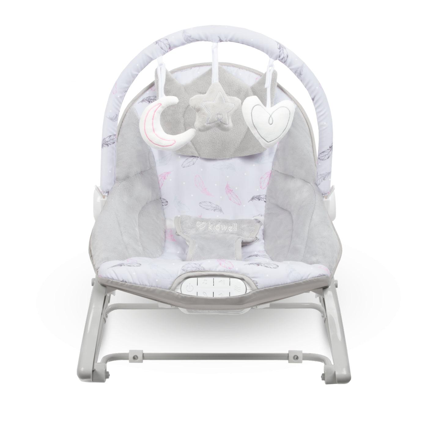 PINO rocker for newborn baby and infant. Pleasant and handy - these are the features of pino rocking chair. It will relax, provide entertainment and lull your child to sleep. Comfortable, modern and, above all, multifunctional. The product is intended for children from the first days of life. The stable frame structure allows for safe use of the rocker? until the child weighs 9 kg.
