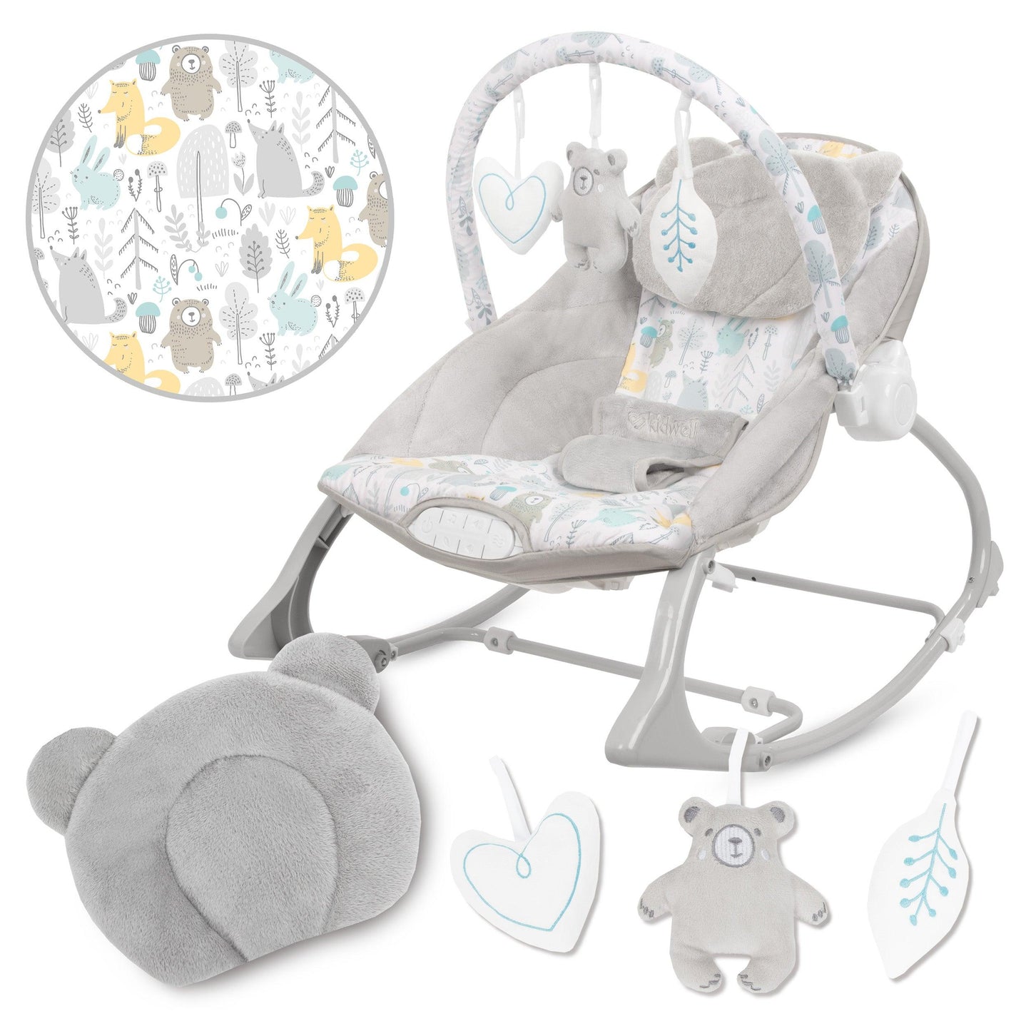 PINO rocker for newborn baby and infant. Pleasant and handy - these are the features of pino rocking chair. It will relax, provide entertainment and lull your child to sleep. Comfortable, modern and, above all, multifunctional. The product is intended for children from the first days of life. The stable frame structure allows for safe use of the rocker? until the child weighs 9 kg.