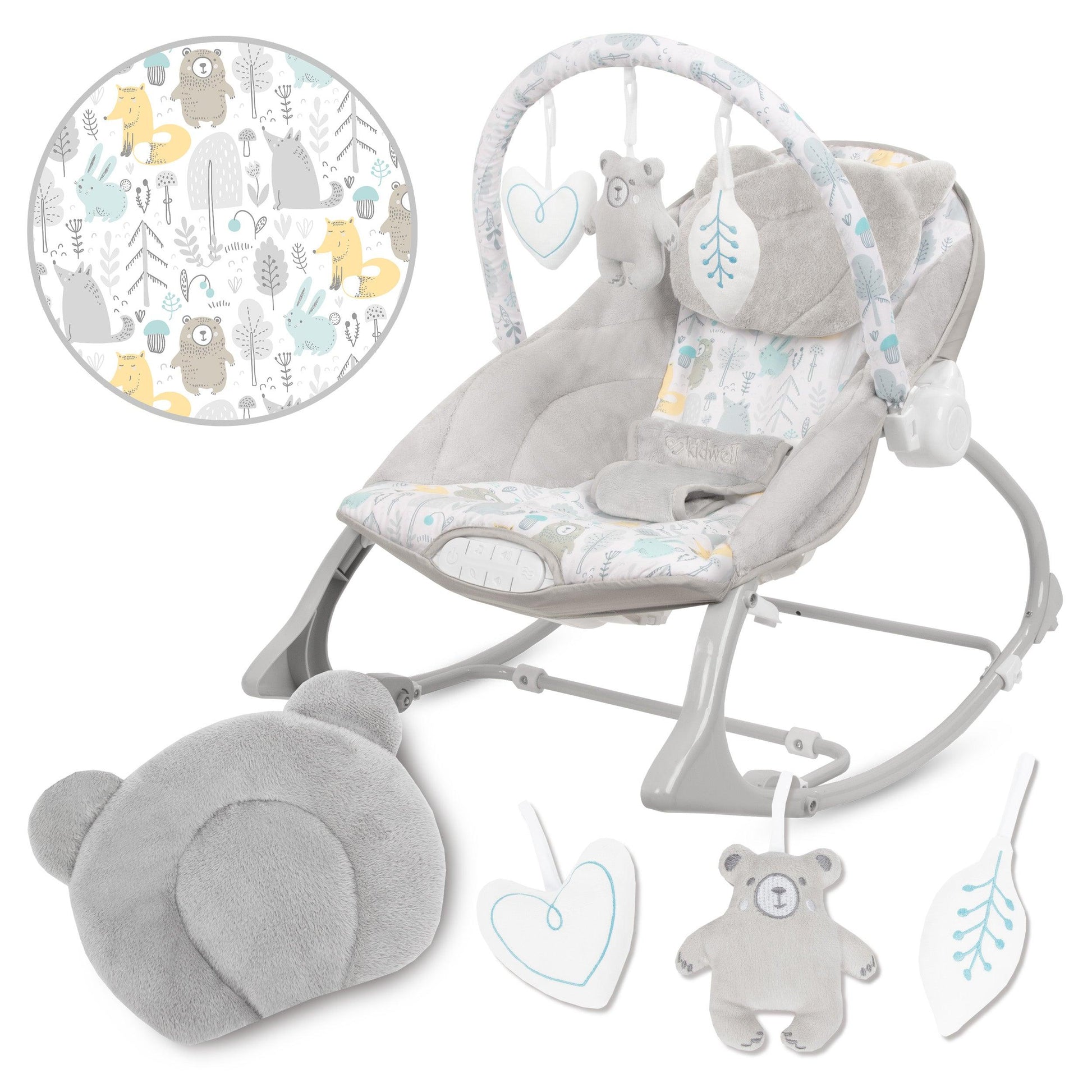 PINO rocker for newborn baby and infant. Pleasant and handy - these are the features of pino rocking chair. It will relax, provide entertainment and lull your child to sleep. Comfortable, modern and, above all, multifunctional. The product is intended for children from the first days of life. The stable frame structure allows for safe use of the rocker? until the child weighs 9 kg.