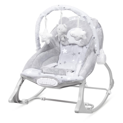 PINO rocker for newborn baby and infant. Pleasant and handy - these are the features of pino rocking chair. It will relax, provide entertainment and lull your child to sleep. Comfortable, modern and, above all, multifunctional. The product is intended for children from the first days of life. The stable frame structure allows for safe use of the rocker? until the child weighs 9 kg.
