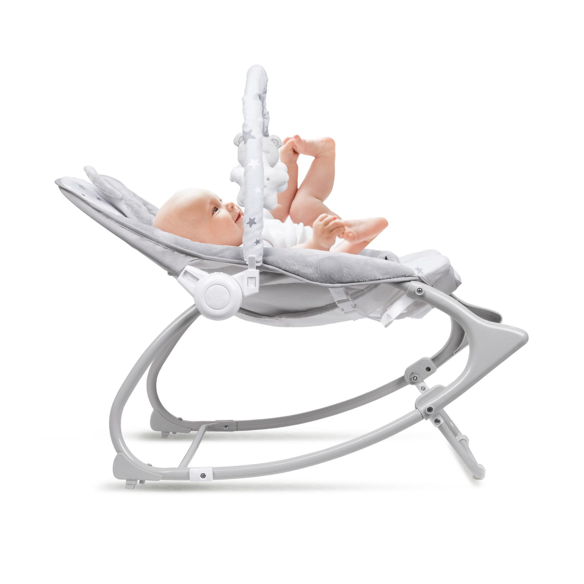 PINO rocker for newborn baby and infant. Pleasant and handy - these are the features of pino rocking chair. It will relax, provide entertainment and lull your child to sleep. Comfortable, modern and, above all, multifunctional. The product is intended for children from the first days of life. The stable frame structure allows for safe use of the rocker? until the child weighs 9 kg.