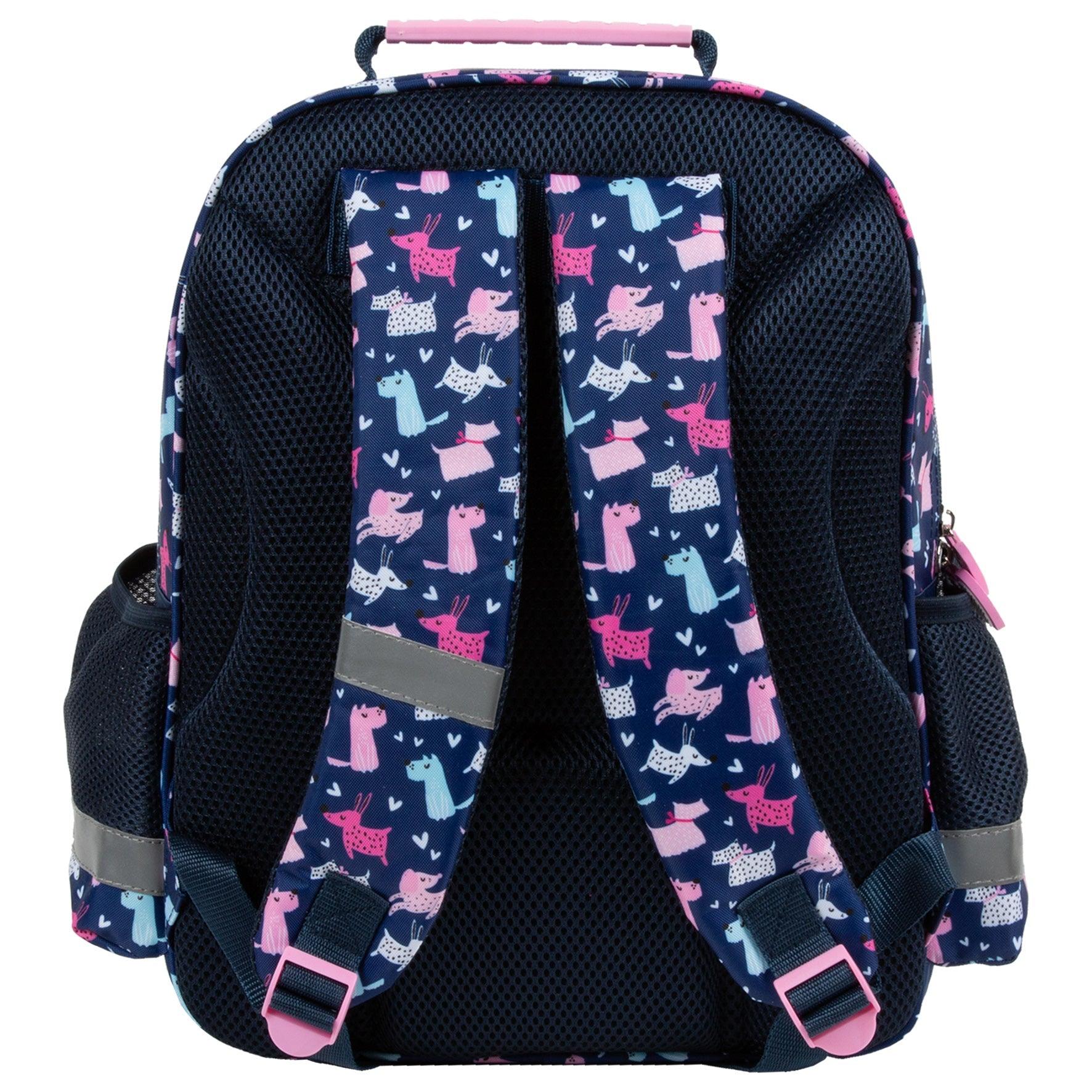 Comfort and functionality combined. This backpack is thoughtfully designed with multiple compartments for all your school essentials. Enjoy comfortable carrying with padded straps and an ergonomic back. And don't worry about safety - reflective tapes are included, along with a reinforced handle and bottom for durability.