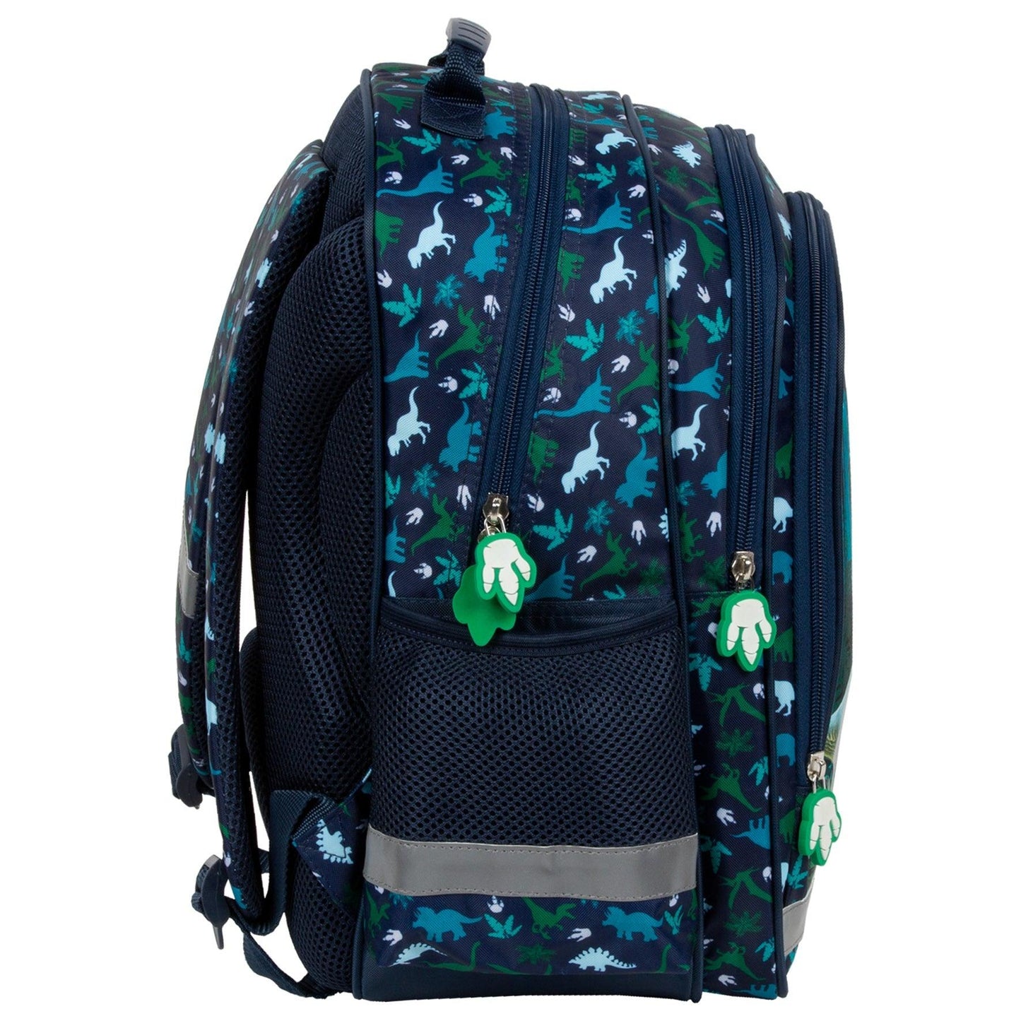 Comfort and functionality combined. This backpack is thoughtfully designed with multiple compartments for all your school essentials. Enjoy comfortable carrying with padded straps and an ergonomic back. And don't worry about safety - reflective tapes are included, along with a reinforced handle and bottom for durability.