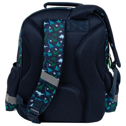 Comfort and functionality combined. This backpack is thoughtfully designed with multiple compartments for all your school essentials. Enjoy comfortable carrying with padded straps and an ergonomic back. And don't worry about safety - reflective tapes are included, along with a reinforced handle and bottom for durability.