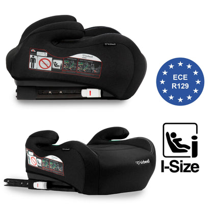 Ovan R129 ISOFIX i-size kids booster car seat for boys & girls at kidz section Ireland. Suitable for children from 125-150 cm tall. Stable base while driving for safety of the child. 3-point seat belt, removable upholstery, comfortable armrests, modern design, wide & deep seat. The wide seat filled with double EPE foam ensures comfort while traveling. Modern design makes the stand fit perfectly into the interior of any car. The upholstery is made of durable textile materials.