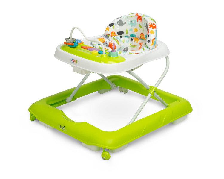 Nel is an affordable and stylish toddler walker by Toyz. It is distinguished by elegant colors and comfortable use. The special design allows you to adjust the position of the seat to the height of the toddler - so that the feet freely touch the ground. It is equipped with a battery-powered sound panel and manual toys for fun.