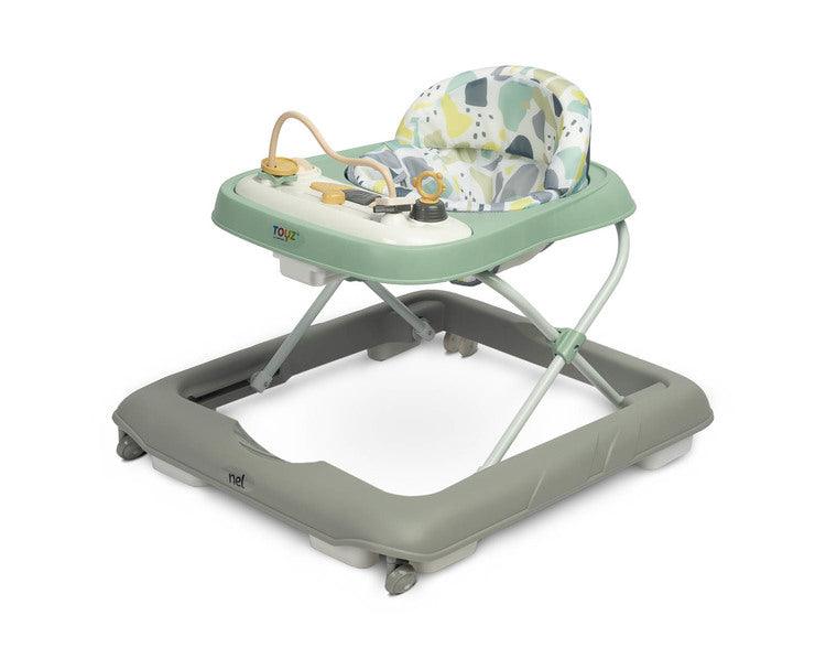 Nel is an affordable and stylish toddler walker by Toyz. It is distinguished by elegant colors and comfortable use. The special design allows you to adjust the position of the seat to the height of the toddler - so that the feet freely touch the ground. It is equipped with a battery-powered sound panel and manual toys for fun.