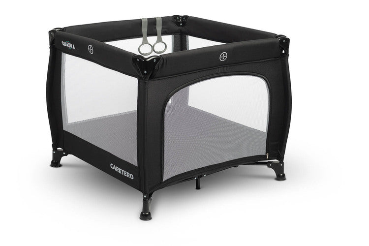 Light weight, practical and easy to operate square playpen. Quadra is perfect as a place for the baby to rest and play both at home and while travelling. Equipped with a soft mattress with a colourful design and stand-up learning handles. Matching carrier bag for easy transportation included.