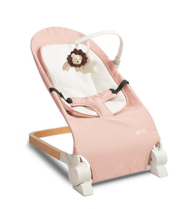 PINE from Caretero is a practical children's lounger that will be useful during everyday child care. The comfortable backrest can be adjusted to three inclination positions. The lounger is equipped with a headband with plush toys that will occupy the child's attention. A soft, removable insert will improve the baby's comfort, and the straps will ensure safety during use. The elegant wooden base is a stylish accent that fits perfectly into the decor of a children's room.