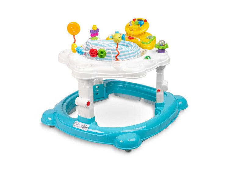 Avoided any compromise while creating the HipHop walker. It aids during the walk-learning stage, develops curiosity and provides fun again and again (thanks to the 360° rotating seat). HipHop combines 3 functions: walker, jumper and rocker. One toy and three kinds of fun. Comfortable adjustment of the seat height, solid metal frame and high quality materials will endure many years of great fun.