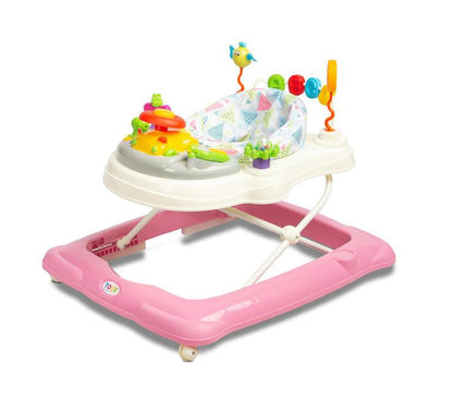 Stepp is designed to enhance and develop the child's motorical abilities, while delivering loads of fun. Stepp is equipped with a whole set of activity toys that can be easily accessed from the 360° rotating seat. Educational panel rattles, lights, melodies, squeakers and movable objects.