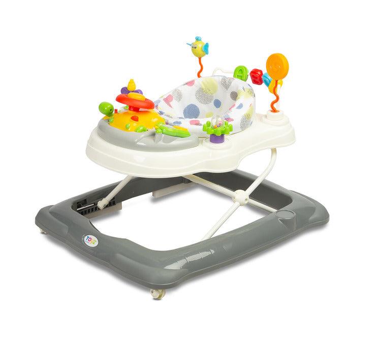 Stepp is designed to enhance and develop the child's motorical abilities, while delivering loads of fun. Stepp is equipped with a whole set of activity toys that can be easily accessed from the 360° rotating seat. Educational panel rattles, lights, melodies, squeakers and movable objects.
