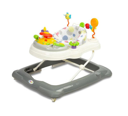Stepp is designed to enhance and develop the child's motorical abilities, while delivering loads of fun. Stepp is equipped with a whole set of activity toys that can be easily accessed from the 360° rotating seat. Educational panel rattles, lights, melodies, squeakers and movable objects.