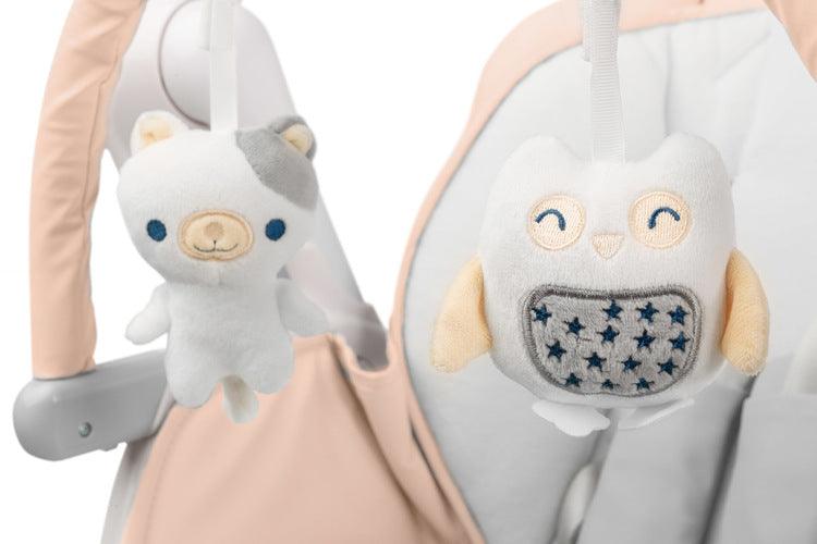 INDIGO is 2-in-1 baby & infant feeding high chair & electric swing. The swing is for newborn baby, weighing up to 9 kg. High chair is for feeding children aged 6 months to 3-4 years, maximum weight 15 kg.