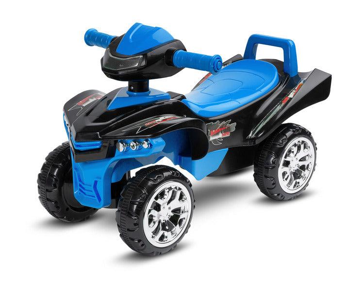 The MiniRaptor ride-on quad will helps in learning to walk and gives a lot of fun while doing it. All that thanks to the lights, buttons, melodies and sounds every little tike loves them.