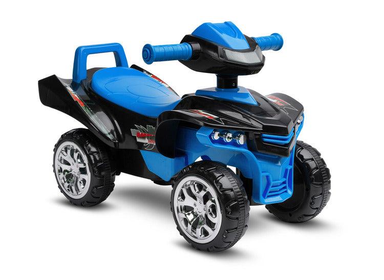 The MiniRaptor ride-on quad will helps in learning to walk and gives a lot of fun while doing it. All that thanks to the lights, buttons, melodies and sounds every little tike loves them.