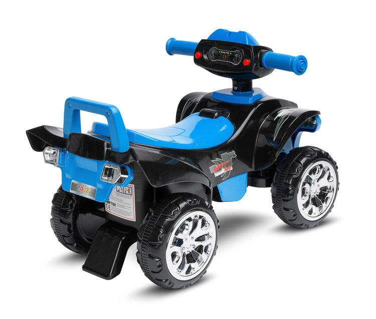 The MiniRaptor ride-on quad will helps in learning to walk and gives a lot of fun while doing it. All that thanks to the lights, buttons, melodies and sounds every little tike loves them.