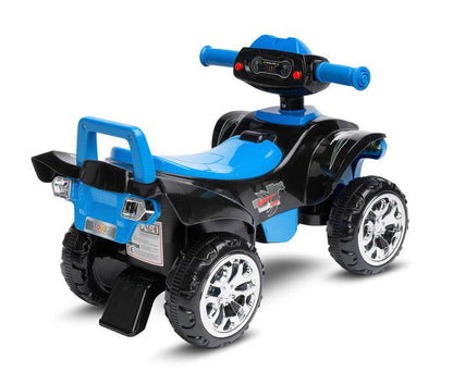 The MiniRaptor ride-on quad will helps in learning to walk and gives a lot of fun while doing it. All that thanks to the lights, buttons, melodies and sounds every little tike loves them.
