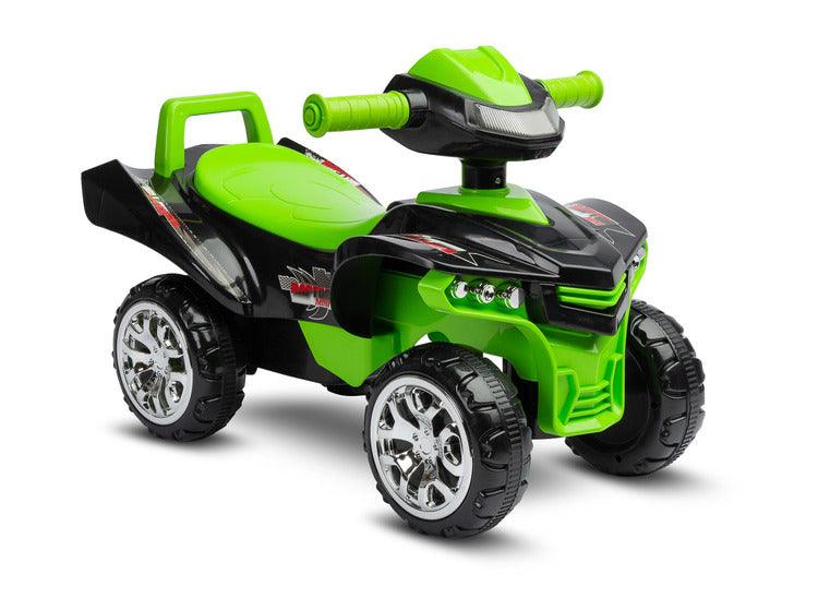 The MiniRaptor ride-on quad will helps in learning to walk and gives a lot of fun while doing it. All that thanks to the lights, buttons, melodies and sounds every little tike loves them.