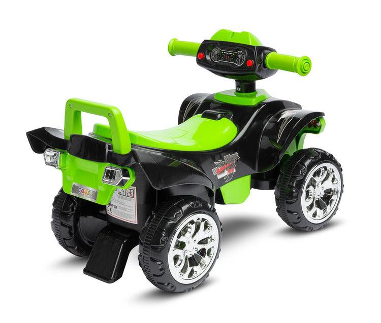 The MiniRaptor ride-on quad will helps in learning to walk and gives a lot of fun while doing it. All that thanks to the lights, buttons, melodies and sounds every little tike loves them.