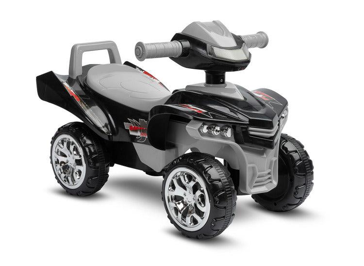 The MiniRaptor ride-on quad will helps in learning to walk and gives a lot of fun while doing it. All that thanks to the lights, buttons, melodies and sounds every little tike loves them.