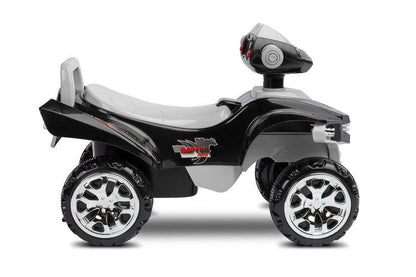 The MiniRaptor ride-on quad will helps in learning to walk and gives a lot of fun while doing it. All that thanks to the lights, buttons, melodies and sounds every little tike loves them.