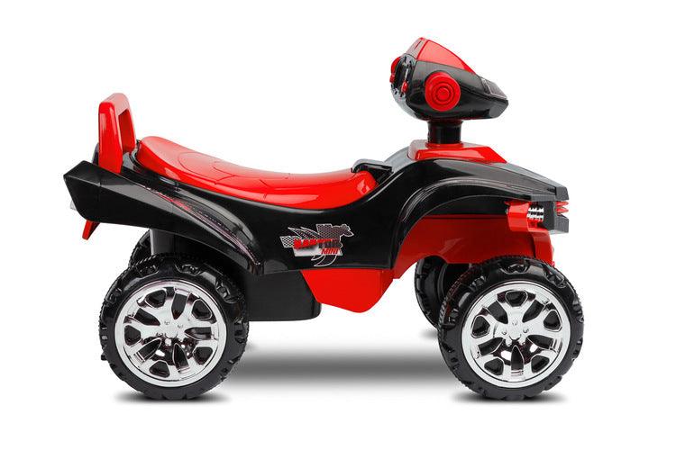 The MiniRaptor ride-on quad will helps in learning to walk and gives a lot of fun while doing it. All that thanks to the lights, buttons, melodies and sounds every little tike loves them.