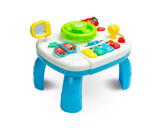 The Little Racers Drive's Table is a delightful educational toy from TOYZ that will provide your child with hours of great fun. The table is equipped with buttons and lights that harmonize with the loudspeaker emitting pleasant melodies and car sounds.