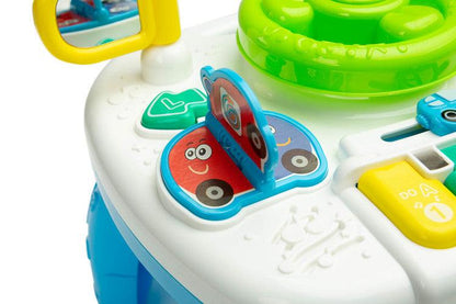 The Little Racers Drive's Table is a delightful educational toy from TOYZ that will provide your child with hours of great fun. The table is equipped with buttons and lights that harmonize with the loudspeaker emitting pleasant melodies and car sounds.