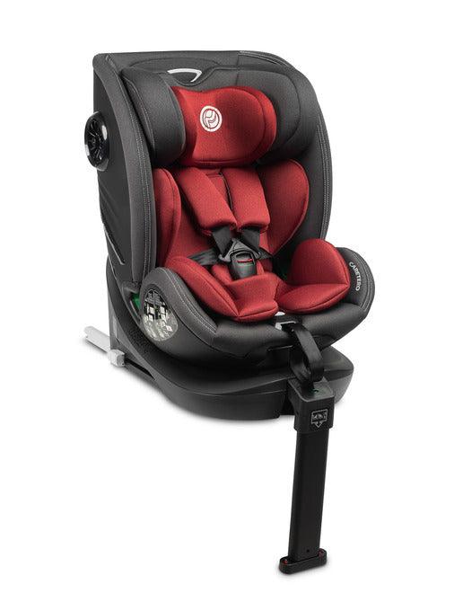 Fortis is a car seat for children with a height of 40 cm to 150 cm, which will provide comfort from the first moments of the child's life. Fortis meets i-Size approval standards, guaranteeing travel with the highest safety standards. Equipped with a stabilizing leg, it can be mounted in a car using ISOFIX hooks. The seat is equipped with an integrated button that is also responsible for adjusting the inclination and rotating the seat 360 degrees.