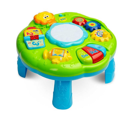 Educational Musical ZOO Table from TOYZ is an electronic novelty for the youngest. The table is equipped with a speaker playing different melodies depending on the toy the child is playing with.
