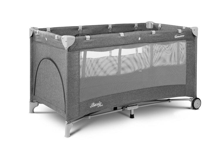 Made some smart adjustments to the well known Basic model. It turned out to be so good, we decided to award it with a big PLUS. The most important addition is the second floor lever. It helps in childcare during the early stages (up to 9 kg) making every parent's life easier. Also the wheels are a handy extra – they allow to move the playpen around with ease. Our another goal was to make the Basic PLUS playpen elegant. We used solid and durable Melange fabrics for the upholstery.