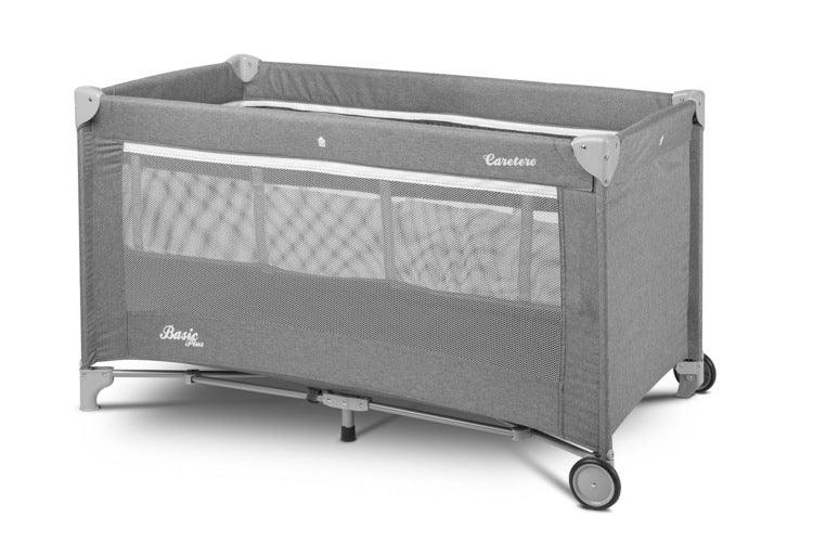 Made some smart adjustments to the well known Basic model. It turned out to be so good, we decided to award it with a big PLUS. The most important addition is the second floor lever. It helps in childcare during the early stages (up to 9 kg) making every parent's life easier. Also the wheels are a handy extra – they allow to move the playpen around with ease. Our another goal was to make the Basic PLUS playpen elegant. We used solid and durable Melange fabrics for the upholstery.