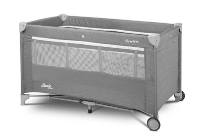 Made some smart adjustments to the well known Basic model. It turned out to be so good, we decided to award it with a big PLUS. The most important addition is the second floor lever. It helps in childcare during the early stages (up to 9 kg) making every parent's life easier. Also the wheels are a handy extra – they allow to move the playpen around with ease. Our another goal was to make the Basic PLUS playpen elegant. We used solid and durable Melange fabrics for the upholstery.