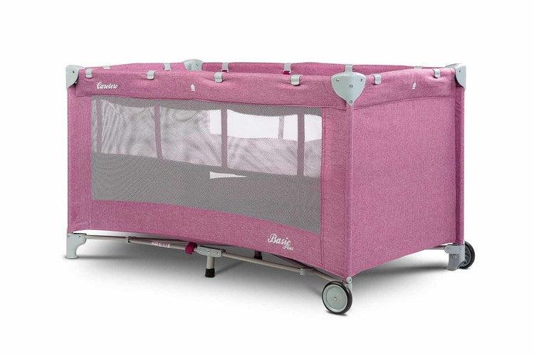 Made some smart adjustments to the well known Basic model. It turned out to be so good, we decided to award it with a big PLUS. The most important addition is the second floor lever. It helps in childcare during the early stages (up to 9 kg) making every parent's life easier. Also the wheels are a handy extra – they allow to move the playpen around with ease. Our another goal was to make the Basic PLUS playpen elegant. We used solid and durable Melange fabrics for the upholstery.