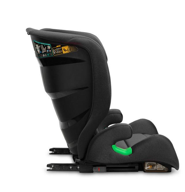 Nimbus car seat is an i-Size seat designed for older children with a height of 100 to 150 cm (corresponding to the age of approx. 4 to 12 years). It is mounted with car seat belts and IsoFix to ensure a safe journey for children, and the gently tilting backrest allows for optimal installation in various vehicles. A comfortable journey is guaranteed by the 11-step headrest adjustment and 2-step seat tilt adjustment. Nimbus allows you to detach the backrest, so you can also use it as a booster.