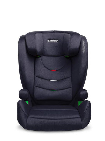 Nimbus car seat is an i-Size seat designed for older children with a height of 100 to 150 cm (corresponding to the age of approx. 4 to 12 years). It is mounted with car seat belts and IsoFix to ensure a safe journey for children, and the gently tilting backrest allows for optimal installation in various vehicles. A comfortable journey is guaranteed by the 11-step headrest adjustment and 2-step seat tilt adjustment. Nimbus allows you to detach the backrest, so you can also use it as a booster.