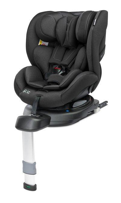 The Rio car seat is designed for children from 40 to 105 cm tall and up to 22 kg. It has an easy-to-install base and a stabilizing leg. It can be easily installed using the ISOFIX attachments built into the base. Placing a child in the seat is much easier thanks to the 360 ° rotation function, and the base with a limiter makes the seat universal and fits most cars. Rich equipment with inserts allows you to adjust the seat to the height and weight of the child from the first days of life.